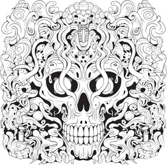 Echoes of Fear Nightmare Coloring Book and Icon Design Series Cryptic Dreams Psychedelic Nightmares in Graphic Art