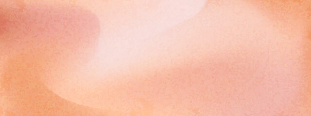 Fototapeta premium Peach gradient grain background with abstract wave. Nude, peach and apricot gradient soft color. Warm fuzz bg for wallpaper. Vector illustration