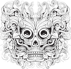 Spectral Realms Psychedelic Nightmare Art and Design Scarab Sentinel Majestic Logo and Icon Design