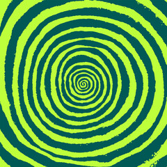 Monochrome psychedelic background. Vector spiral pattern. Optical illusion style