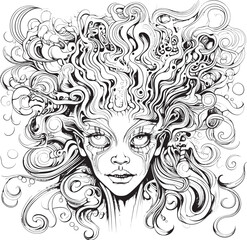 Arcane Nightmares Coloring Book and Iconic Nightmare Designs Dreamscape Descent Psychedelic Art and Icon Design Collection