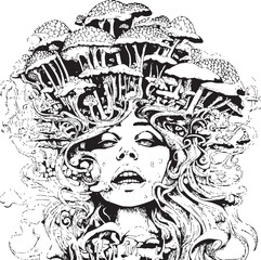Illusionary Horrors Coloring Book and Iconic Nightmare Designs Echoes of Fear Psychedelic Art and Icon Design Collection