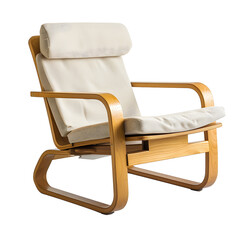The modern chair with a white stained oak veneer, isolated white background. Suitable for interior design projects.[A-0002]