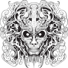 Nightmare Alchemy Psychedelic Art and Icon Design Collection Whispering Shadows Nightmare Coloring Book and Iconic Design