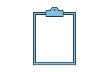 Clipboard icon. icon related to edit tool. suitable for web site, app, user interfaces, printable etc. flat line icon style. simple vector design editable