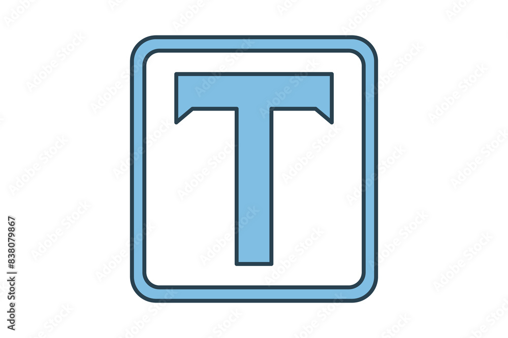 Poster text icon. icon related to edit tool. suitable for web site, app, user interfaces, printable etc. fl