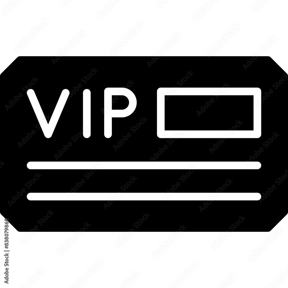 Sticker Vip Card Icon