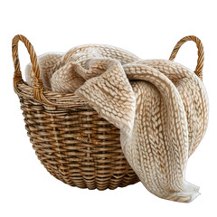 PNG Brown wicker laundry basket design element lifestyle