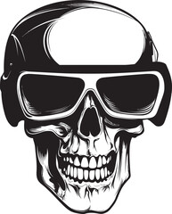 Futuristic Skull Vision VR Logo and Glasses Gothic Cyber Skull Skull Vector Art