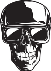 Cyberpunk VR Art Skull Vector Design Virtual Reality Skull Emblem Graphic Design