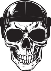 Cyber VR Art Skull Icon in Vector Gothic Futurism VR Glasses Skull Design