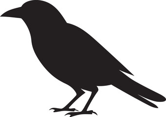 Elegant Crow Design Stylish Logo Clean Lines Crow Mark Minimalistic Vector Art