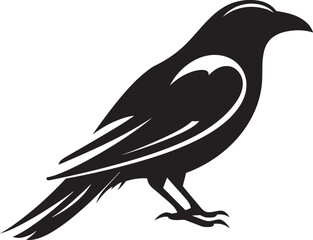 Subtle Crow Iconography Minimal Graphic Clean Lines Crow Symbol Minimalist Vector