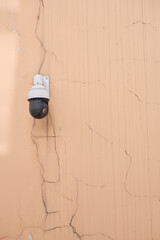 CCTV security camera operating outdoor 