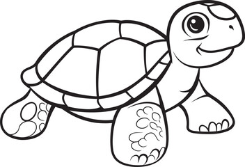 Sleek Lineart Turtle Logo Chic Graphic Elements Minimal Turtle Icon Stylish Vector Design