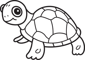 Clean and Simple Turtle Icon Minimal Vector Approach Elegant Turtle Outline Contemporary Logo Concept