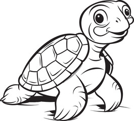 Stylish Lineart Turtle Emblem Whimsical Logo Modern Turtle Logo Simple and Effective Icon