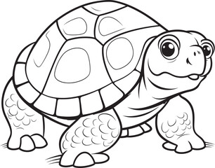 Modern Turtle Logo Simple and Effective Icon Chic Line Drawing of Turtle Clean Graphic Design