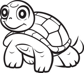 Chic Line Drawing of Turtle Clean Graphic Design Minimalistic Turtle Icon Elegant Logo Concept