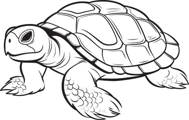 Minimalistic Turtle Icon Elegant Logo Concept Whimsical Turtle Vector Stylish Vector Art