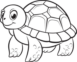Simple Line Art Turtle Badge Minimalistic Design Clean and Simple Turtle Illustration Chic Graphic