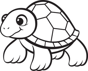 Stylish Lineart Turtle Icon Clean Logo Icon Minimal Turtle Emblem Sleek Graphic Design