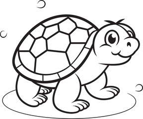 Elegant Turtle Outline Modern Vector Art Stylish Lineart Turtle Icon Clean Logo Icon