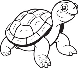 Simple Turtle Outline Modern Logo Icon Elegant Line Art Turtle Design Stylish Graphic