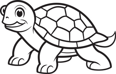 Simple Line Art Turtle Icon Sleek Logo Concept Clean and Simple Turtle Design Minimalistic Vector Illustration