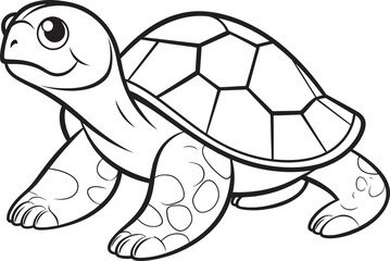 Clean and Simple Turtle Icon Whimsical Graphic Design Minimalist Turtle Icon Stylish Vector Art