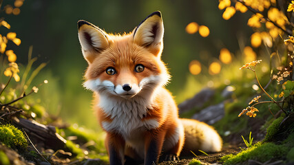 Fototapeta premium Red fox in nature