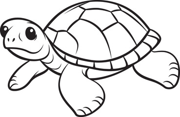 Elegant Lineart Turtle Emblem Stylish Graphic Art Chic Turtle Vector Design Minimalistic Logo Approach