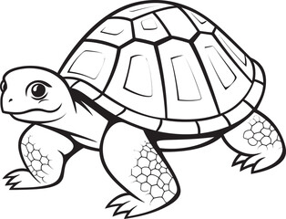 Minimalistic Turtle Icon Stylish Graphic Element Modern Turtle Symbol Minimal Vector Representation