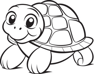 Whimsical Lineart Turtle Icon Minimalistic Graphic Representation Minimalistic Turtle Vector Clean and Effective Icon