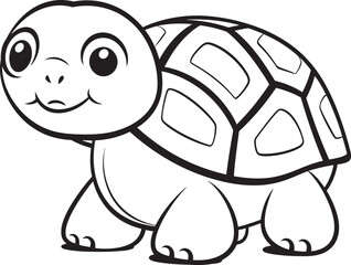 Stylish Lineart Turtle Emblem Elegant Logo Illustration Simple Line Art Turtle Logo Chic Graphic Design Solution
