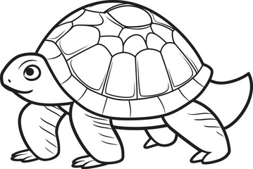 Simple Line Art Turtle Logo Chic Graphic Design Solution Clean and Stylish Turtle Icon Minimalist Vector Approach