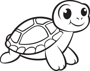 Minimalist Turtle Icon Clean and Simple Vector Art Elegant Lineart Turtle Design Stylish Logo Symbol