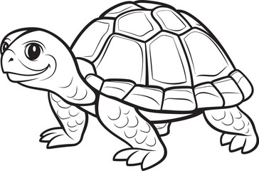 Simple Line Art Turtle Icon Contemporary Vector Illustration Clean Lineart Turtle Badge Elegant Logo Creation