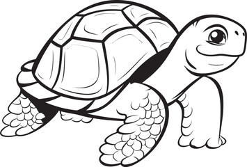 Minimalistic Turtle Vector Stylish Graphic Art Simple Line Art Turtle Logo Clean and Effective Design