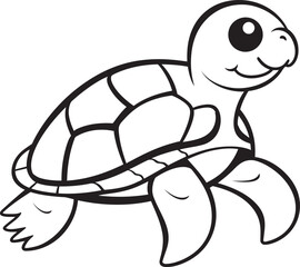 Elegant Lineart Turtle Emblem Stylish Graphic Art Chic Turtle Vector Design Minimalistic Logo Approach