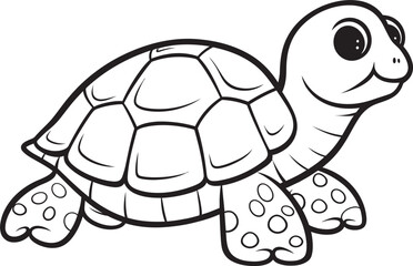 Minimalistic Turtle Icon Stylish Graphic Element Modern Turtle Symbol Minimal Vector Representation