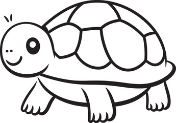 Simple Line Art Turtle Logo Elegant Graphic Design Clean and Stylish Turtle Icon Minimalist Vector Approach