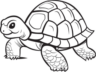 Clean and Stylish Turtle Icon Minimalist Vector Approach Stylish Lineart Turtle Design Clean Logo Illustration