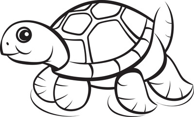 Minimalistic Turtle Vector Stylish Graphic Art Simple Line Art Turtle Logo Effective Design