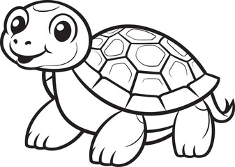 Minimalistic Turtle Vector Clean and Effective Icon Stylish Lineart Turtle Emblem Elegant Logo Illustration