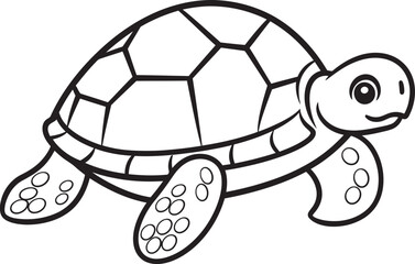 Simple Line Art Turtle Icon Chic Graphic Design Clean and Stylish Turtle Icon Minimalist Vector Approach