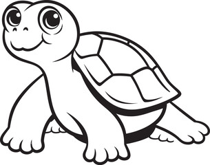 Clean and Stylish Turtle Icon Minimalist Vector Approach Modern Turtle Symbol Whimsical Graphic Element