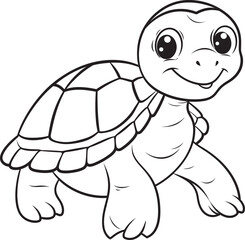 Minimalist Turtle Icon Clean and Simple Vector Art Elegant Lineart Turtle Design Stylish Logo Symbol