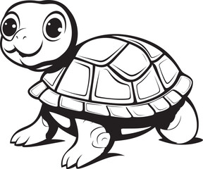 Elegant Line Drawing of Turtle Minimalistic Vector Chic Turtle Outline Stylish Logo Design