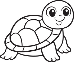 Contemporary Turtle Logo Simple Graphic Design Whimsical Lineart Turtle Design Modern Icon